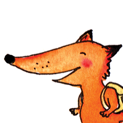 Běžící liška pro nakladatelství BĚŽÍLIŠKA / A running fox illustration for the BĚŽÍLIŠKA („running fox“) publishing house.